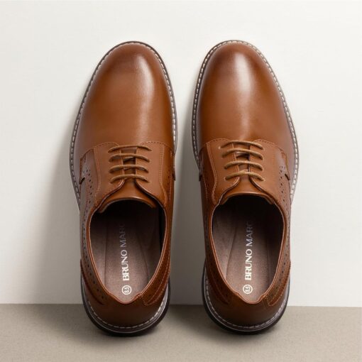 Bruno Marc Men's Plain Toe Oxford Shoes Business Formal Derby Dress Sneakers Crossflex GentEdge - Image 2