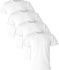 Hanes Men's Ultimate Comfort Fit Undershirt,Crewneck Stretch-cotton T-Shirt, 4-pack