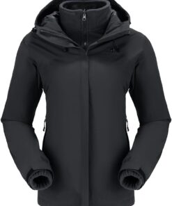 CAMEL CROWN Women's Ski Jacket Waterproof 3 in 1 Winter Coat with Fleece Inner Warm Windproof For Snow Outdoor Hiking