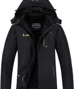 MOERDENG Women's Waterproof Ski Jacket Warm Winter Snow Coat Mountain Windbreaker Hooded Raincoat Jacket