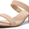 DREAM PAIRS Women's Two Strap Open Toe Low Block Chunky Heels Sandals Dress Pumps Casual Summer Mules Shoes