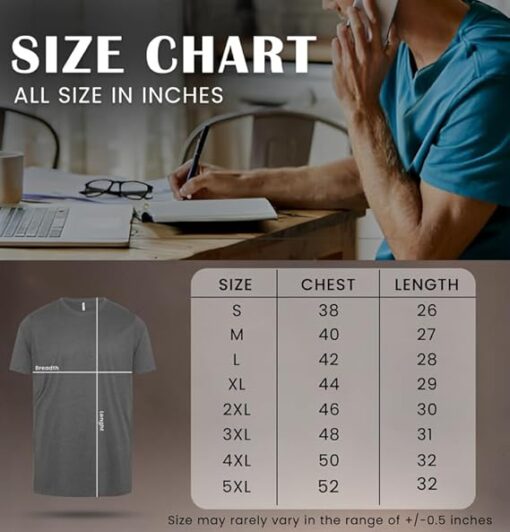 Sleepynuts Men's S to 3XL Premium Half Sleeve Round Neck Plain Combed Cotton Tshirt - Image 4