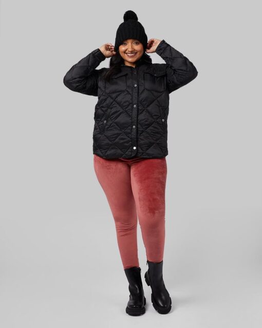 32 Degrees Women's Lightweight Recycled Poly-Fill Shirt Jacket | Quilted | Semi-Fitted | Snap Pockets - Image 2
