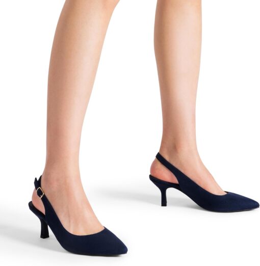 DREAM PAIRS Women's Kitten Heels Slingback Closed Pointed Toe Low Pumps Shoes Women Party Wedding Sexy Casual Dress Shoes - Image 6
