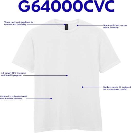 Gildan Adult Softstyle CVC Short Sleeve T-Shirt, Style G67000/G64000CVC, Multipack - Image 4