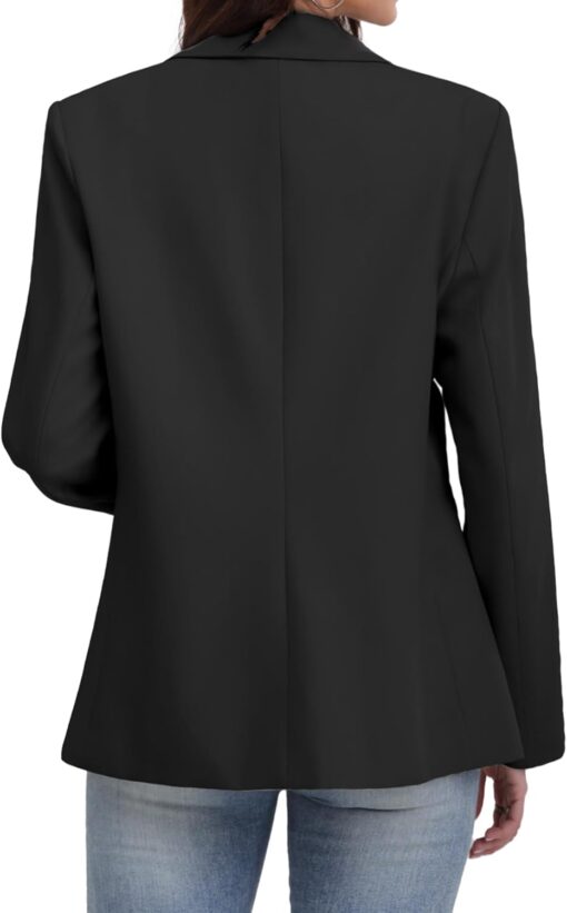 ELLEVEN Women's Blazer Business Casual Lightweight Suit - Long Sleeve Slim Fit Work Office Jacket with Pockets - Image 2