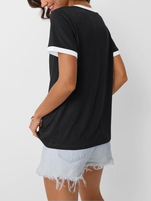 AUTOMET Womens Short Sleeve T-Shirts Summer Tops Casual Soft Tunic V Neck Basic Workout Clothes Spring Fashion Outfits 2025 - Image 4