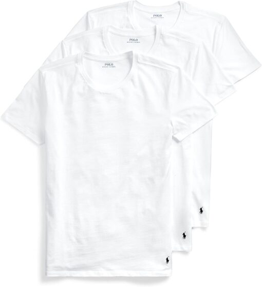 POLO RALPH LAUREN 3-Pack Big Crew Undershirts White 3XB