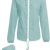Hount Women's Lightweight Hooded Raincoat Waterproof Packable Active Outdoor Rain Jacket (S-3XL)