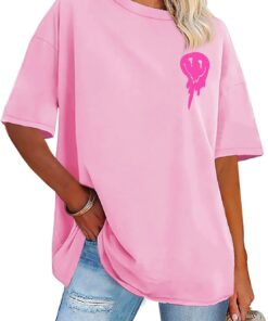 Womens Oversized Tshirt Graphic Tees Crew Neck Summer Short Sleeve Loose Fit Tops