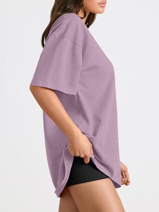 Trendy Queen Womens Oversized Summer T Shirts Fashion Workout Plus Size Tops Short Sleeve Beach Vacation Gym Clothes 2025 - Image 3