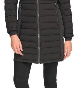 Calvin Klein Women's Long Light-Weight Puffer Jacket