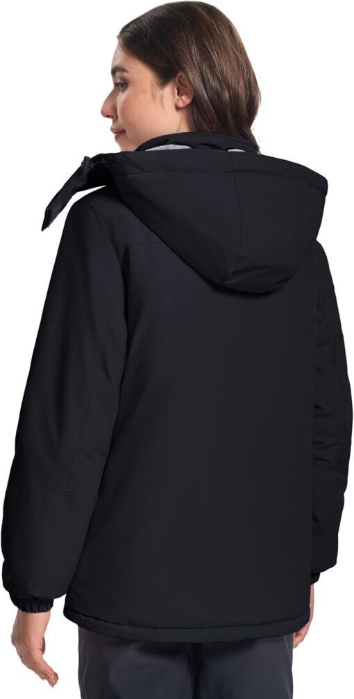 MAGCOMSEN Women's Winter Coats Waterproof Insulated Snow Ski Jacket Hood Fleece Lined Warm Mountain Snowboarding Windbreaker - Image 2