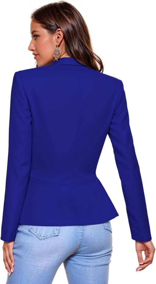 Hybrid & Company Women's Casual Work Office Elegant Open Front Premium Nylon Blazer Jacket - Image 4