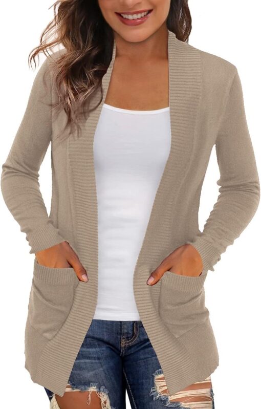 REDHOTYPE Women's Cardigans with Pockets Casual Lightweight Open Front Cardigan Sweaters for Women (S-2XL)