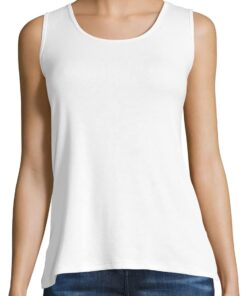 Hanes Women's Shirts, Women’s Mini-Ribbed Cotton Tank Tops, Women’s Sleeveless T-Shirts, Women’s Tanks