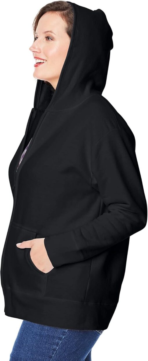 Just My Size Women's Ecosmart Fullzip Fleece Hoodie - Image 6