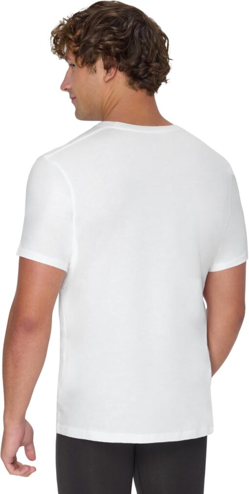Hanes Men's Undershirt, Underarm Sweat Blocking Tee, White Crewneck T-Shirt, 3-Pack - Image 3