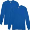 Gildan Adult Heavy Cotton Long Sleeve T-Shirt, Style G5400, 2-Pack