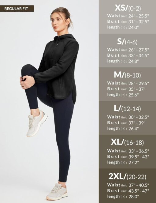 baleaf Women's Fleece Thermal Jacket Hooded Polar Warm Winter Lightweight Jackets Cold Weather Running Hiking Casual Outdoor - Image 7