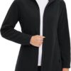 baleaf Women's Long Fleece Jacket Full Zip Polar Fleece Hoodie Soft Lightweight Winter Coat