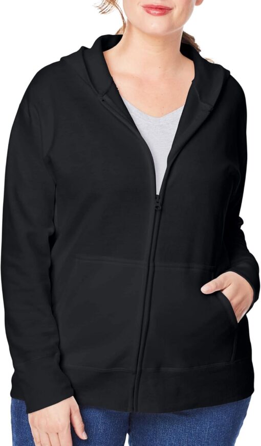 Just My Size Women's Ecosmart Fullzip Fleece Hoodie - Image 4