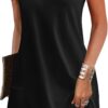 Zeagoo Womens Summer Dress 2025 Loose V Neck Sleeveless Sundresses Swimsuit Coverup with Pockets Floral Tank Dresses