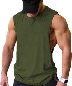 COOFANDY Men Workout Tank Top Gym Bodybuilding Sleeveless Muscle T Shirts Cut Off Shirts