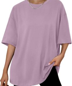 Trendy Queen Womens Oversized Summer T Shirts Fashion Workout Plus Size Tops Short Sleeve Beach Vacation Gym Clothes 2025