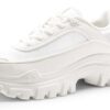 DREAM PAIRS Women Platform Chunky Fashion Sneakers Walking Lace-Up Comfortable Sport Stylish Lightweight Classic Casual Work Tennis Shoes