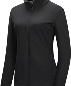 33,000ft Women's Lightweight Softshell Jacket Fleece Lined Windbreaker Waterproof Warm Jacket for Running Golf Hiking