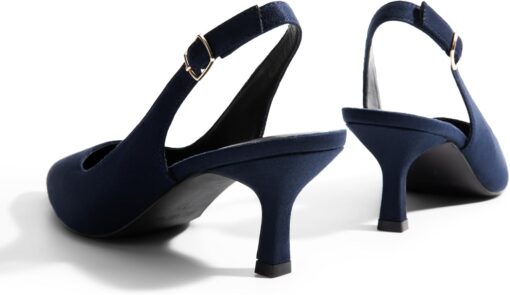 DREAM PAIRS Women's Kitten Heels Slingback Closed Pointed Toe Low Pumps Shoes Women Party Wedding Sexy Casual Dress Shoes - Image 3