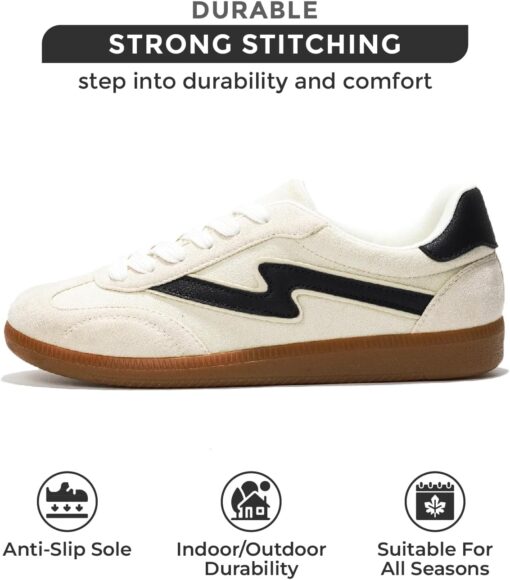 Project Cloud Sneakers for Women - Lace-Up Shoes for Women Trendy Women Sneakers with Memory Foam Insole Women's Fashion Sneakers Non-Slip Womens Shoes (Irita) - Image 3