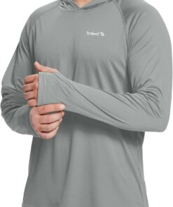 baleaf Men's Sun Protection Hoodie Shirt UPF 50+ Long Sleeve UV SPF T-Shirts Rash Guard Fishing Swimming Lightweight