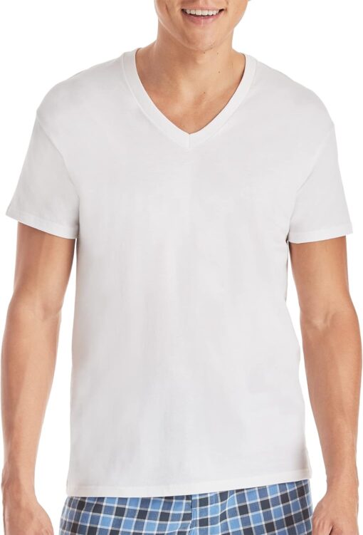 Hanes Ultimate Men's 6-Pack Best V-Neck T-Shirt - Image 3