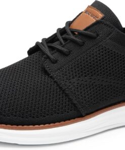 Bruno Marc Men's KnitFlex Breeze Mesh Sneakers Oxfords Lace-Up Lightweight Casual Walking Shoes