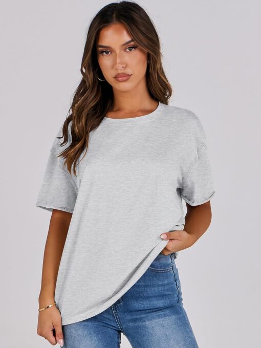 ANRABESS Womens Tops Oversized T Shirts Loose Fit Short Sleeve Crewneck Summer Casual 2025 Trendy Boxy Tee Blouse - Image 8