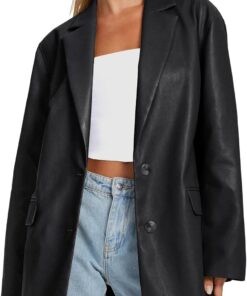 AUTOMET Womens Leather Jackets Going Out Outfits Faux Bomber Winter Coat Fall Fashion Clothes 2024