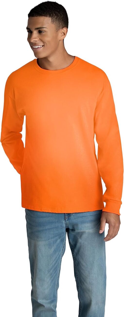 Fruit of the Loom Men's Eversoft Cotton Long Sleeve T Shirts, Breathable & Moisture Wicking with Odor Control - Image 2