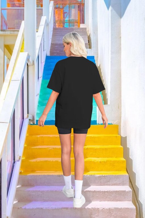 SUPEYA Pride Shirts Women Oversized Rainbow Graphic T-Shirt LGBT Shirt WomenInspirational Casual Summer Short Sleeve Tops - Image 5