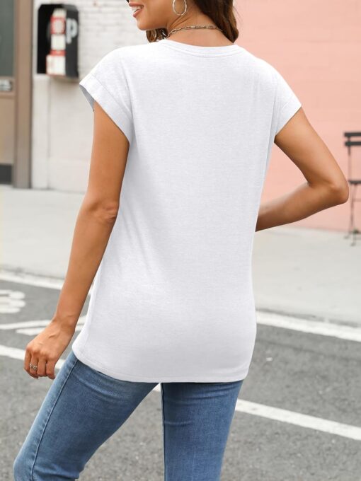 AUTOMET Womens Cap Sleeve Summer Tops T Shirts Business Casual Dressy Spring Fashion Outfits Cute Trendy Clothes 2025 - Image 5