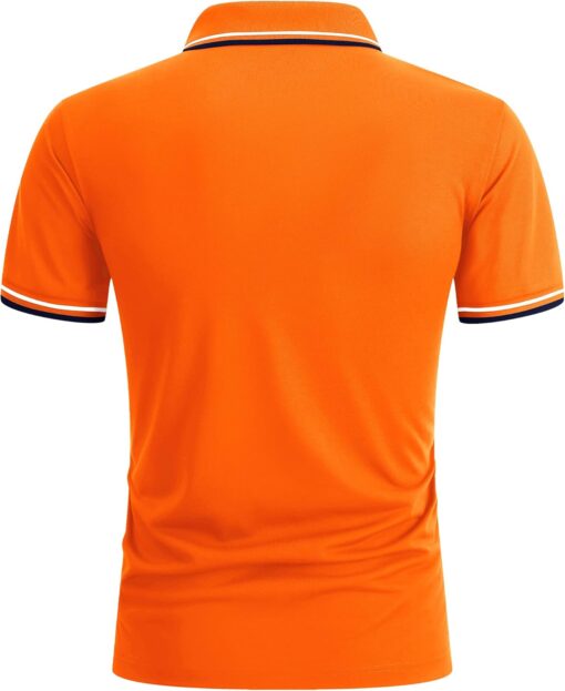 Polo Shirts for Men Short Sleeve Golf Polo with Pockets Moisture Wicking Tennis Shirt Summer Polo T-Shirts - Image 3