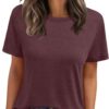 AUTOMET Summer Tops Womens Spring Short Sleeve Shirts Beach Vacation Clothes Fashion Plus Size Tshirts for Teen Girls 2025