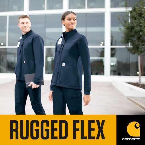 Carhartt Scrubs C81023 Women's Rugged Flex® Modern Fit Bonded Fleece Ja - Image 8