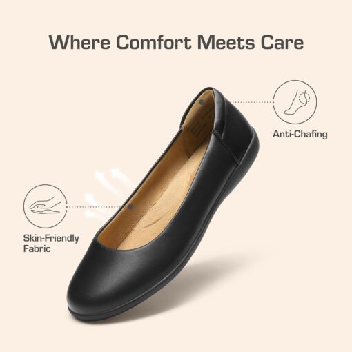 DREAM PAIRS Women’s Comfortable Ballet Dressy Work Flats, Round Toe Slip on Office Shoes - Image 6
