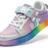 DREAM PAIRS Girls Shoes Toddler Sneakers Rainbow Storybook Casual School Walking Footwear for Toddler/Little Kids