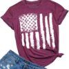 Patriotic Shirts for Women American Flag Shirt 4th of July Tshirt Graphic Tees Casual Short Sleeve Tee Top
