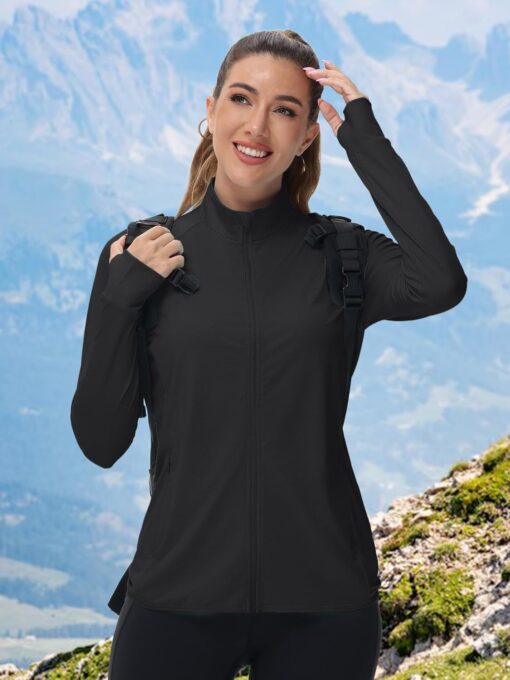 TACVASEN Women's Workout Jackets Lightweight Athletic Jacket Zip Up UPF 50+ UV Protection Long Sleeve Sun Shirt - Image 6