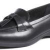 DREAM PAIRS Women's Comfortable Dressy Slip-on Loafers Business Casual Work Shoes Office, Faux Leather Arch Support Round Toe Flats Shoes with Tassel Decoration