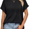 AUTOMET Womens Summer Tops Oversized Short Sleeve Business Casual T Shirts Trendy Fashion Clothes Spring Outfits 2025